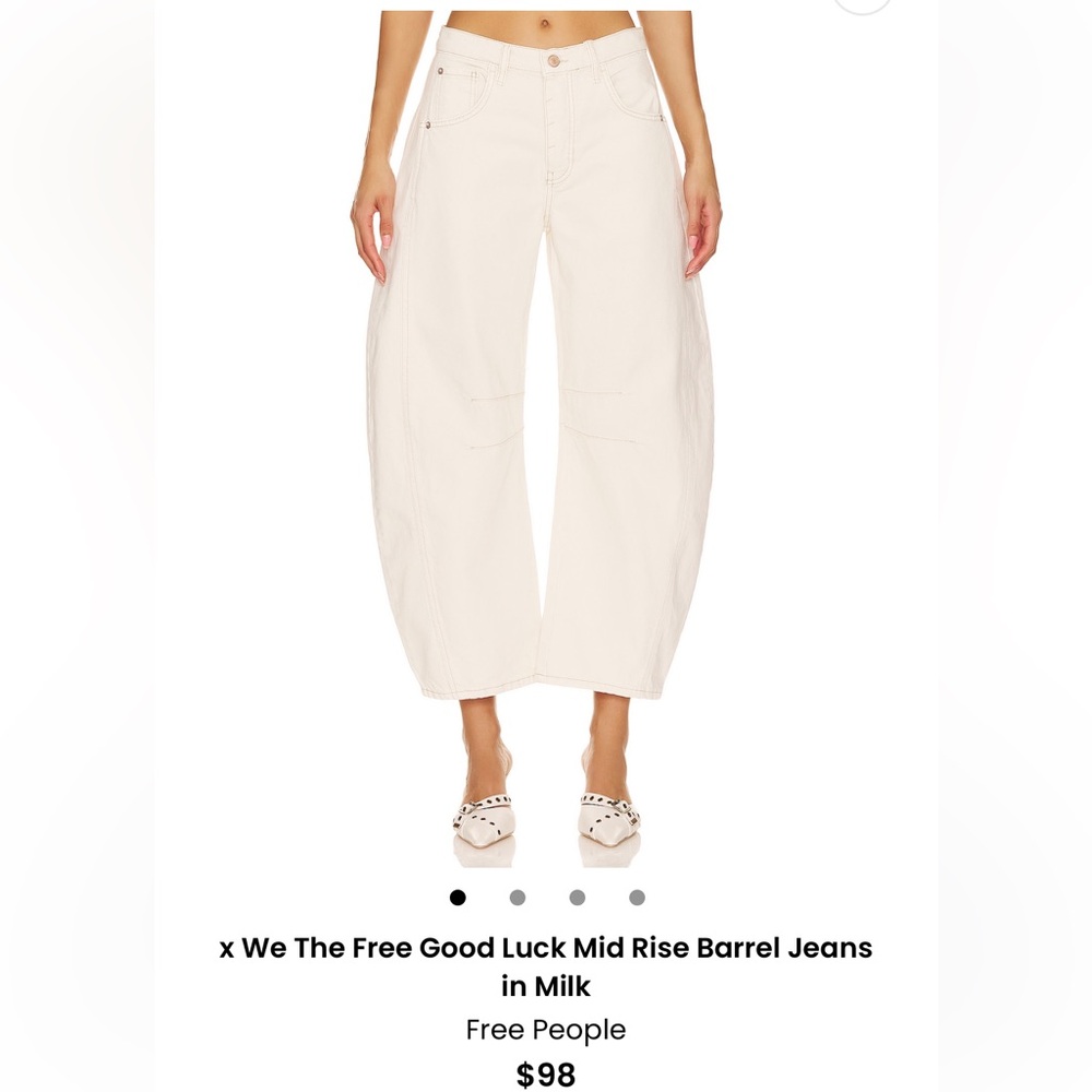 We The Free Good Luck Mid Rise Barrel Jeans